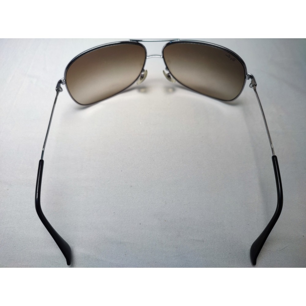 Ray-Ban RB3267 004/13 Silver Aviator Sunglasses Brown Gradient 64mm - Picture 6 of 13